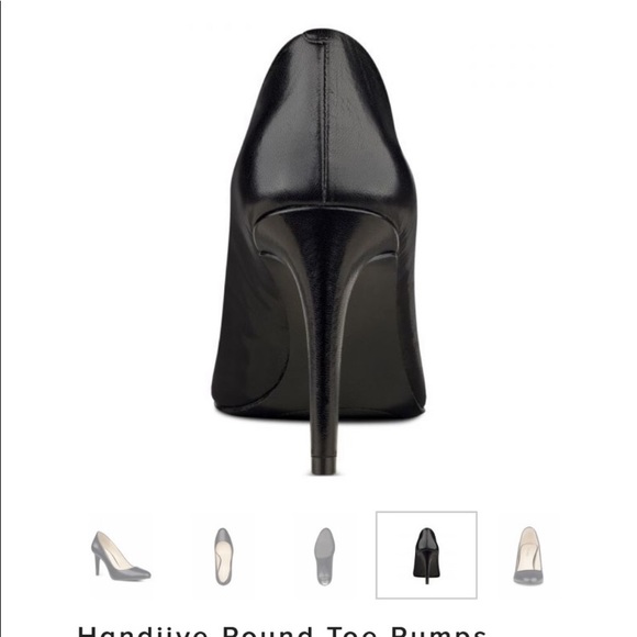 New Nine West Black Leather Pumps - Picture 2 of 4